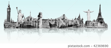Famous landmarks of the world 42369690