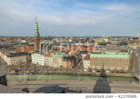 Copenhagen aerial view city skyline, Denmark Copenhagen aerial view city skyline, Denmark 42370066