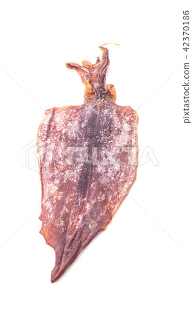 Dried squid isolated on white background 42370186