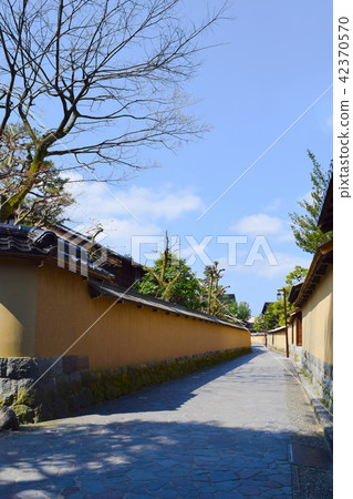 Nagamachi武士廢墟跟踪鐵路土壤牆金澤 42370570