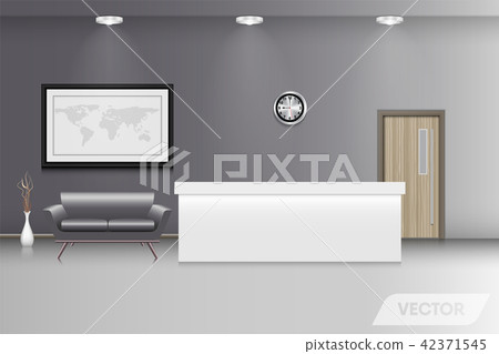 Reception counter and interior decorative, Vector Reception counter and interior decorative, Vector 42371545
