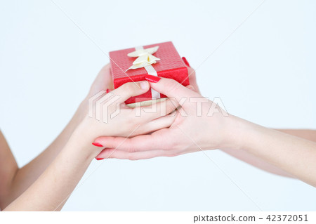 loving family hands present gift box celebration 42372051