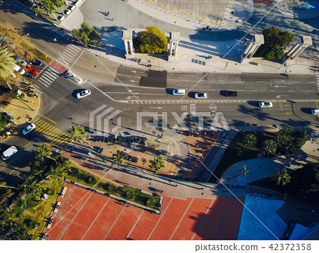 City street from the air. City street from the air. 42372358