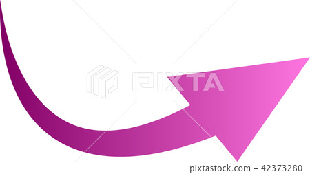 Curved Arrow Curved Colorful 42373280