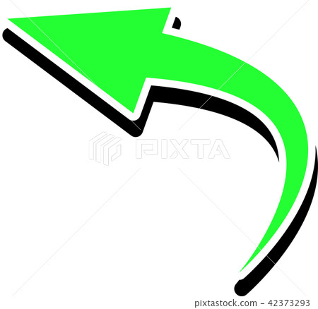 Curved Arrow Curved Colorful 42373293