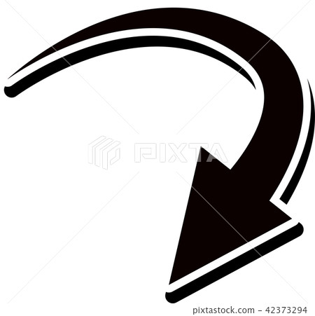 Curved Arrow Curved Colorful 42373294