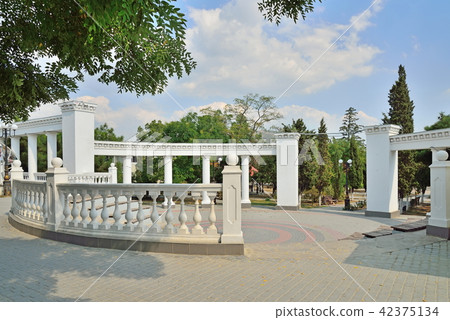 The entrance of the Park on Lenin street. Sudak. Crimea. 42375134