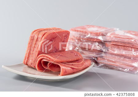 火腿 豬肉 Smoked ham isolated 生ハム 42375808
