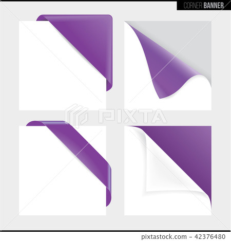 Purple color corner banner, vector illustration Purple color corner banner, vector illustration 42376480