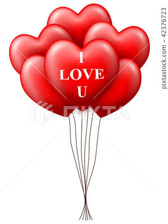 Valentine's day heart balloons 42376723