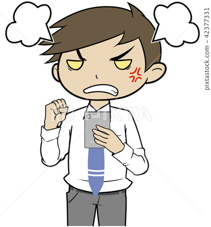 A man who feels a smartphone 4 A man who feels a smartphone 4 42377331