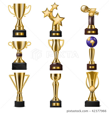 Award trophy vector winners prize golden trophycup for award-winning champion with reward for Award trophy vector winners prize golden trophycup for award-winning champion with reward for 42377966