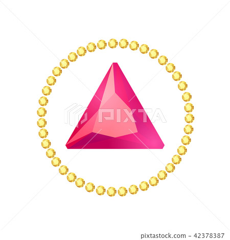Cartoon gem circle frame Cartoon gem circle frame 42378387