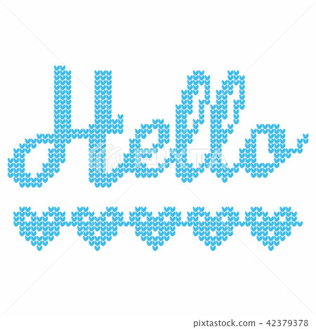 Knitting. Christmas vector background. Hello Knitting. Christmas vector background. Hello 42379378