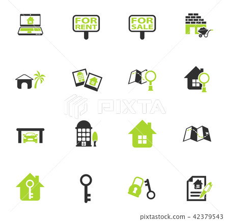 real estate icon set 42379543