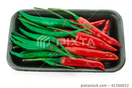 red chili pepper on white background 42380052
