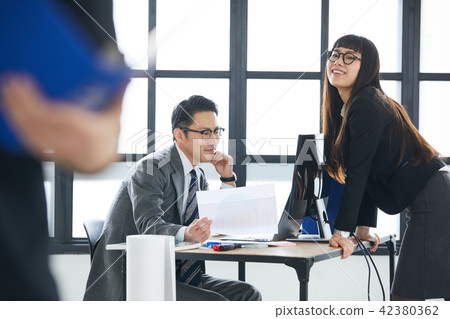 Business businessman and business woman Business businessman and business woman 42380362