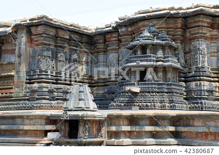 Facade, decorative friezes, Chennakeshava temple 42380687