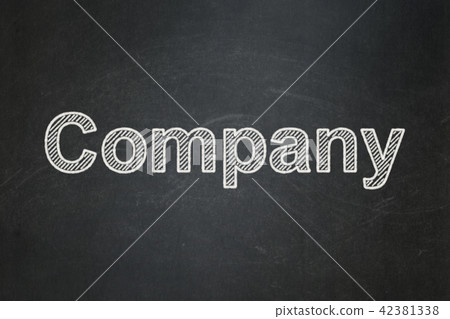 Finance concept: Company on chalkboard background 42381338