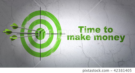 Timeline concept: target and Time to Make money... - Stock Illustration ...