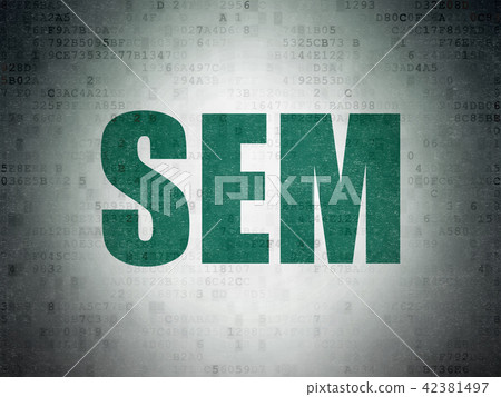 Marketing concept: SEM on Digital Data Paper background Marketing concept: SEM on Digital Data Paper background 42381497