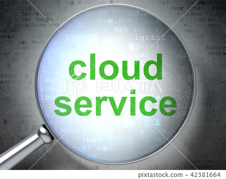 Cloud networking concept: Cloud Service with optical glass Cloud networking concept: Cloud Service with optical glass 42381664
