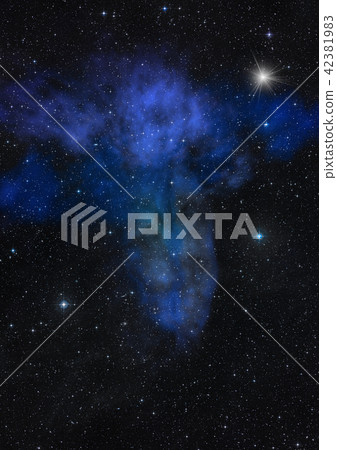 Star field in space and a nebulae. 3D rendering Star field in space and a nebulae. 3D rendering 42381983