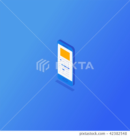 Smartphone in isometric style 42382548