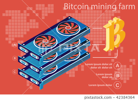 Isometric electronic bitcoin Isometric electronic bitcoin 42384364