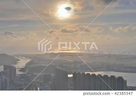 view at Por Kai Shan of Tung Chung town view at Por Kai Shan of Tung Chung town 42385347