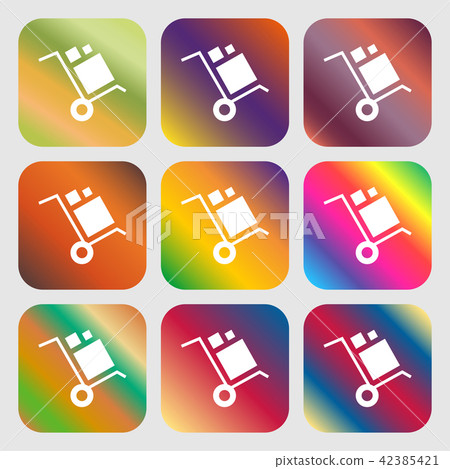 loader Icon . Nine buttons with bright gradients f loader Icon . Nine buttons with bright gradients f 42385421