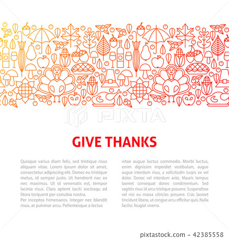 Give Thanks Line Design Template 42385558