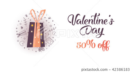 Happy valentines day handwritten text Happy valentines day handwritten text 42386183
