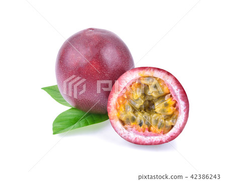 Passion fruit isolated on white background. 42386243