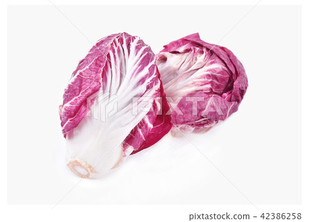 Radicchio, red salad isolated on white background Radicchio, red salad isolated on white background 42386258
