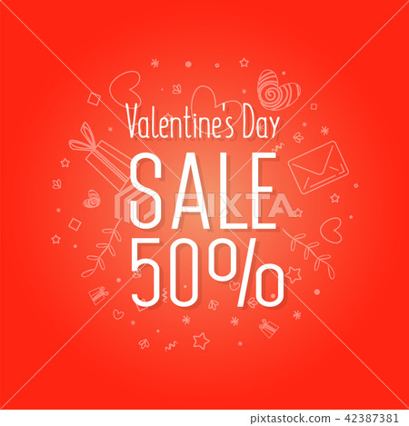 Valentine's Day sale web flyer Valentine's Day sale web flyer 42387381