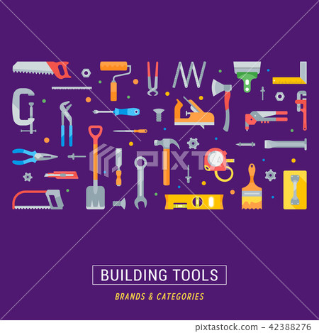 Website Banner and Landing Page of Building Tools. 42388276