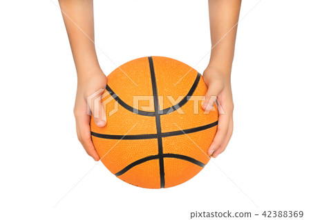 hands catching a basketball isolated on white hands catching a basketball isolated on white 42388369