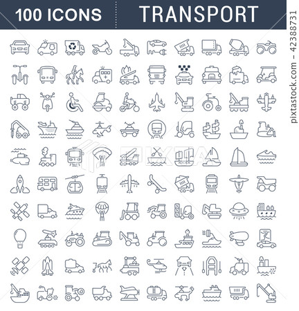 Set Vector Line Icons of Transport. 42388731
