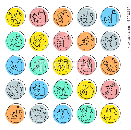 Set Vector Line Icons of Oils. 42388964