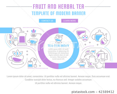 Website Banner of Fruit and Herbal Tea. Website Banner of Fruit and Herbal Tea. 42389412