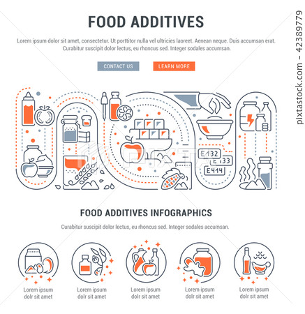 Website Banner and Landing Page of Food Additives. 42389779