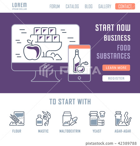 Website Banner of Food Substances. Website Banner of Food Substances. 42389788