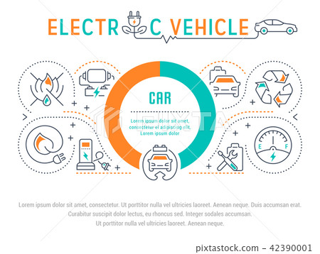 Website Banner of Electric Vehicle. 42390001