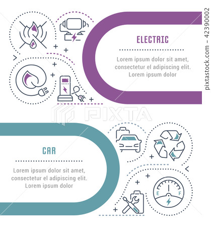 Website Banner and Landing Page of Electric Car. Website Banner and Landing Page of Electric Car. 42390002
