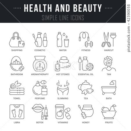 Set Vector Line Icons of Health and Beauty. 42390038