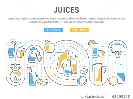 Website Banner and Landing Page of Juices. Website Banner and Landing Page of Juices. 42390198