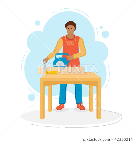 Vector Illustration of Builder. 42390214