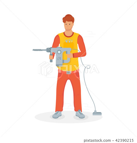 Vector Illustration of Builder. 42390215