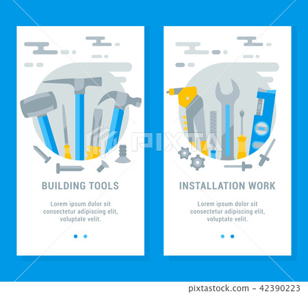 Building Tools Cards. 42390223